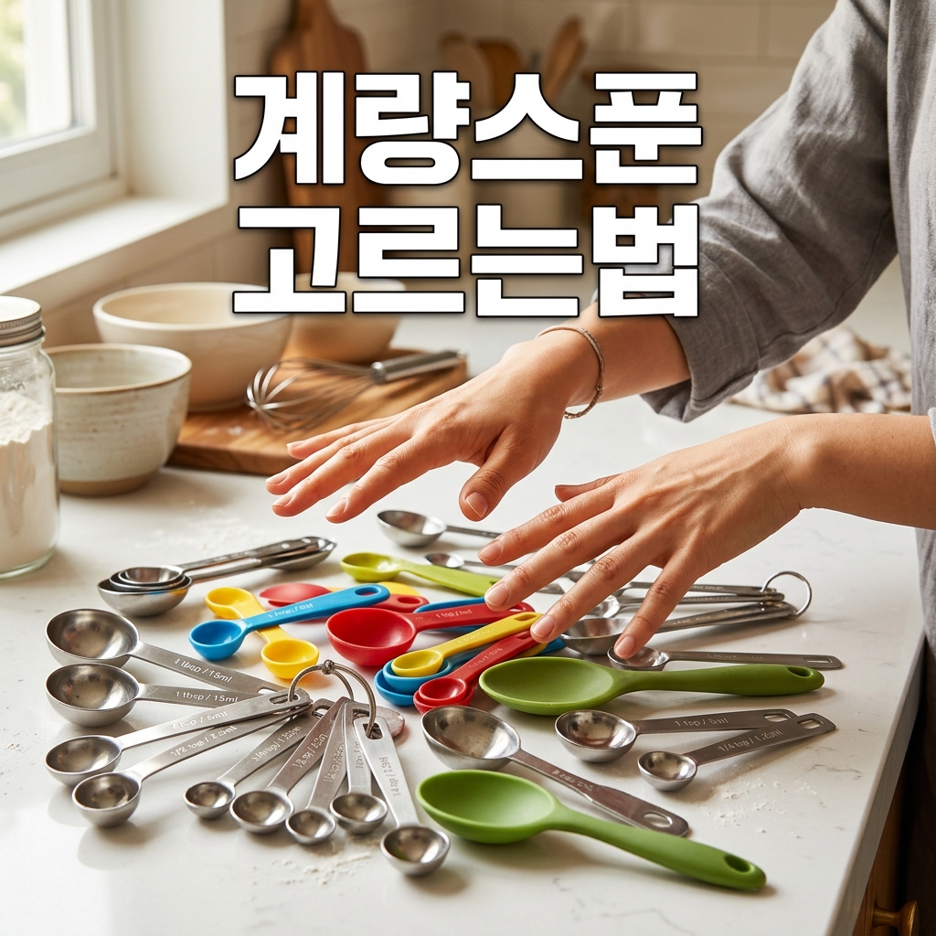 계량스푼 고르는법 비교 어지러운 주방 서랍