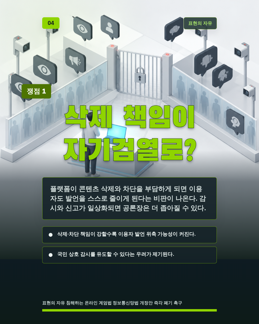 삭제 책임이 자기검열로?