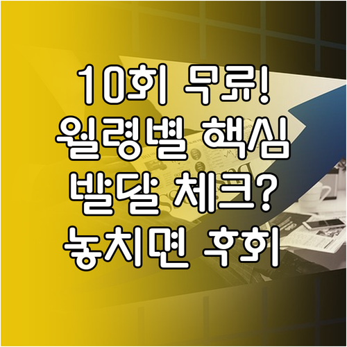 국가 지원 10회 검진, 월령별 중점..