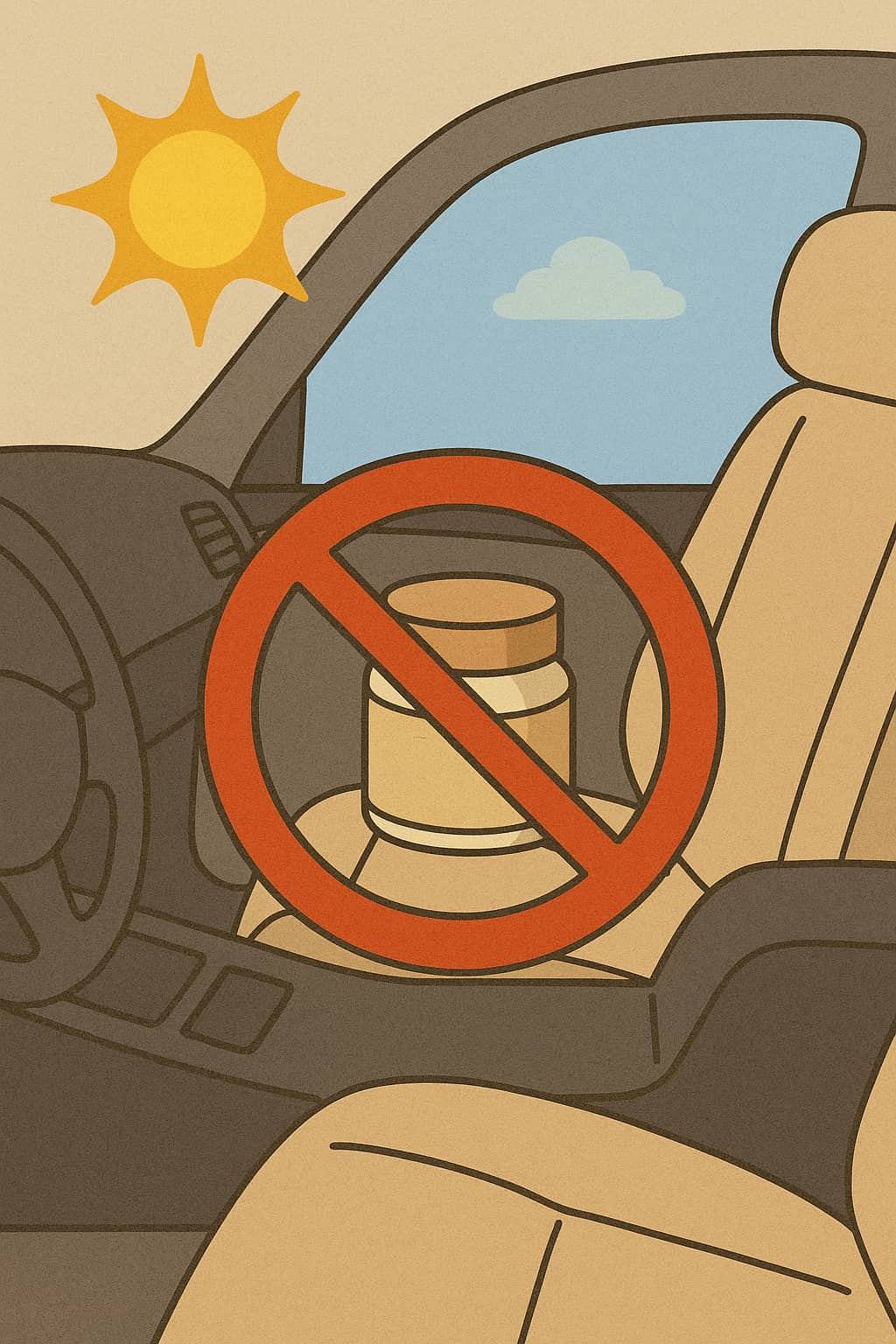 차 안 폭염에 방치된 라이터