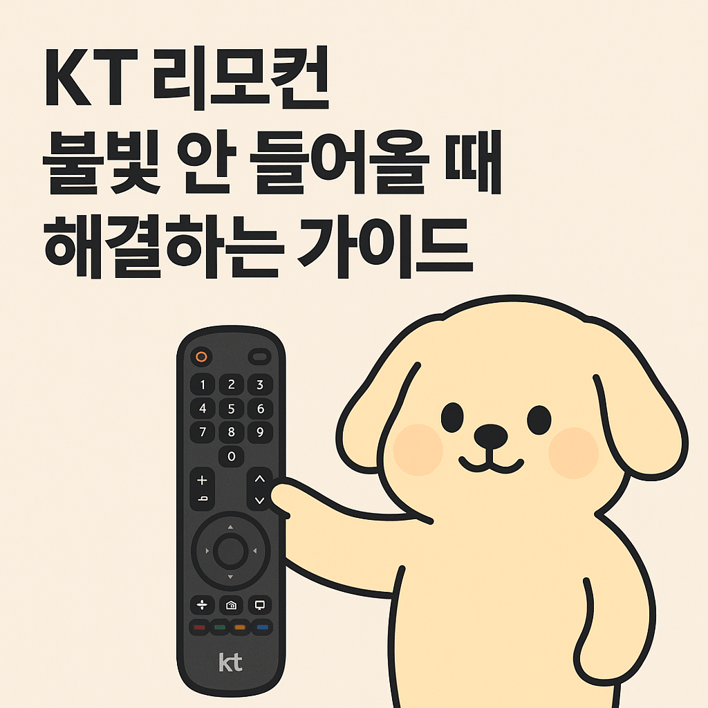 KT 리모컨 불빛 안 들어올 때 해결하는 가이드