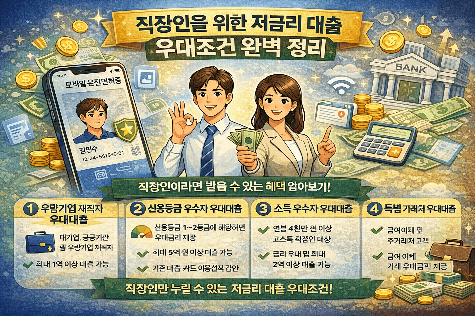 직장인 저금리 대출 우대조건 완벽 정리
