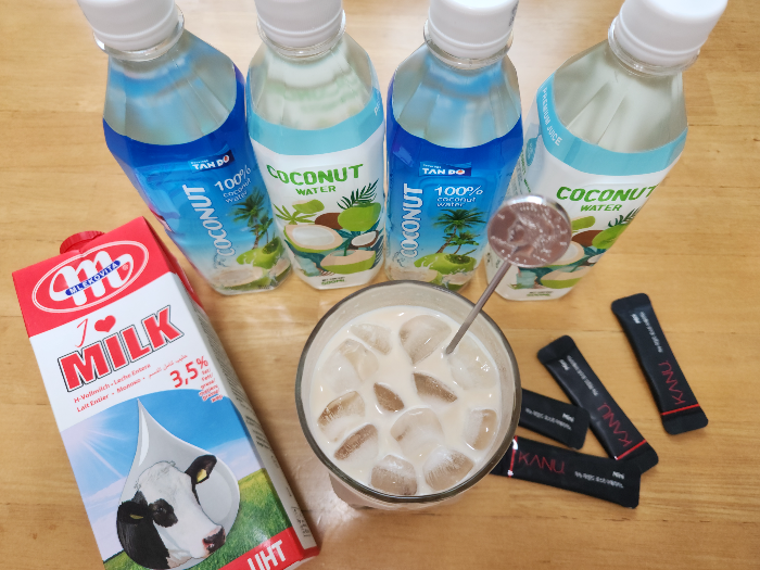 coconut water with milk