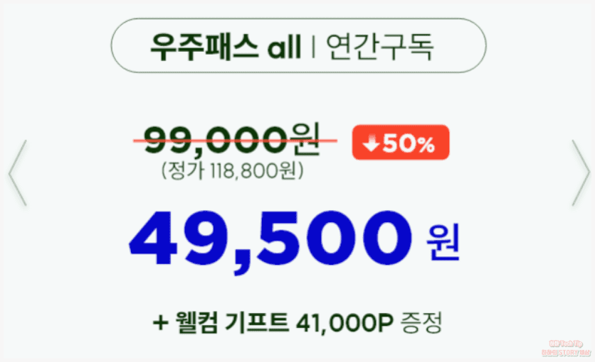 우주패스 연간권