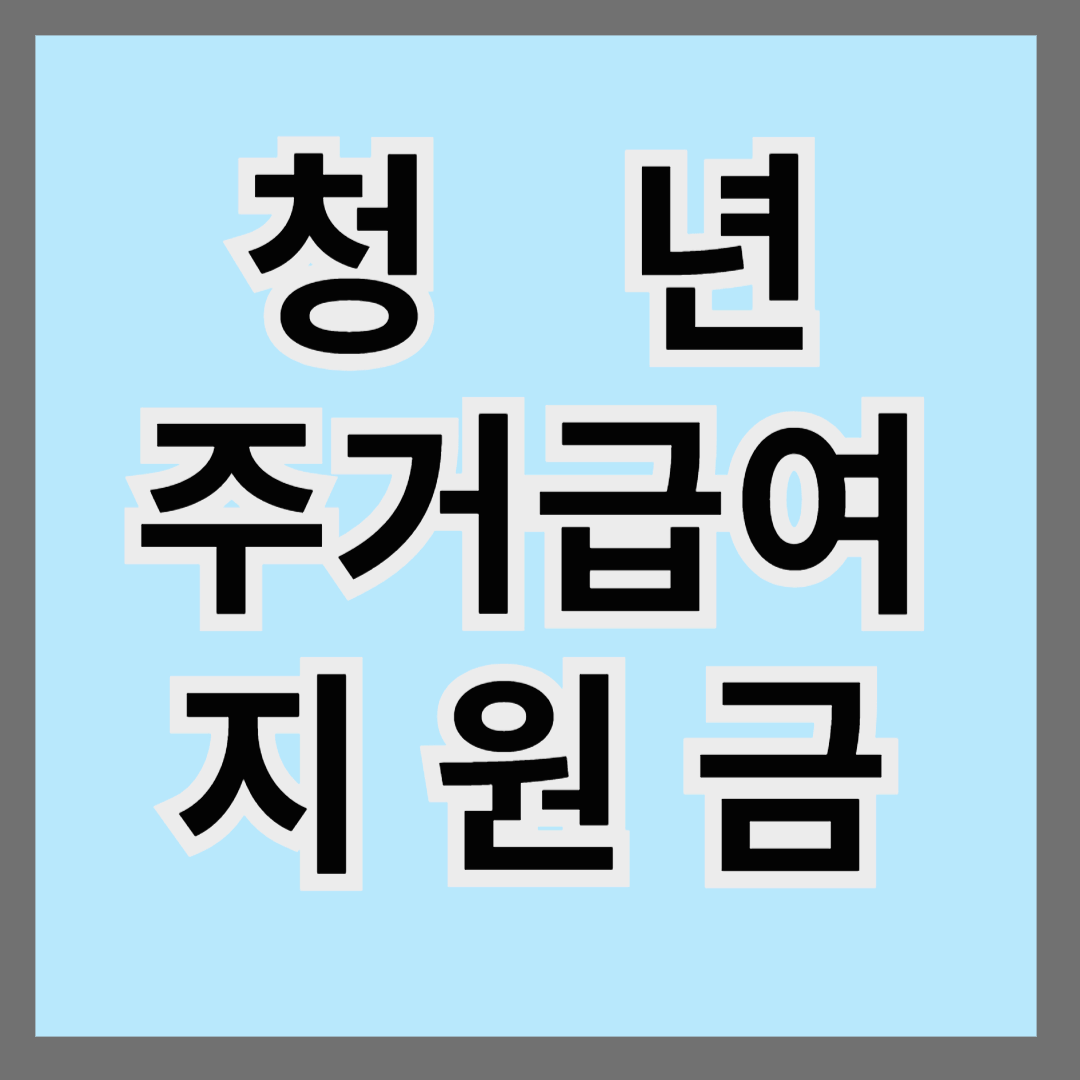 청년주거급여지원금