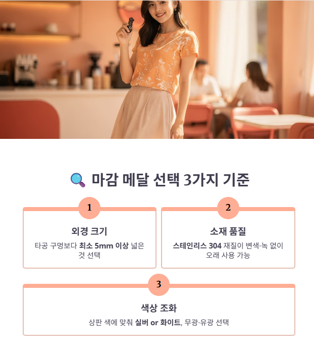 마감 메달 선택 시 비교 기준
