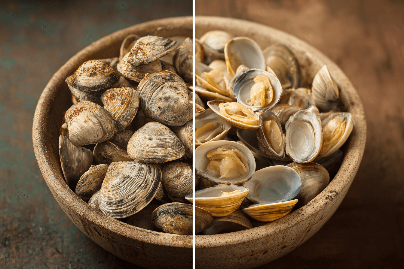 조개-요리가-2가지로-완성-된-이미지