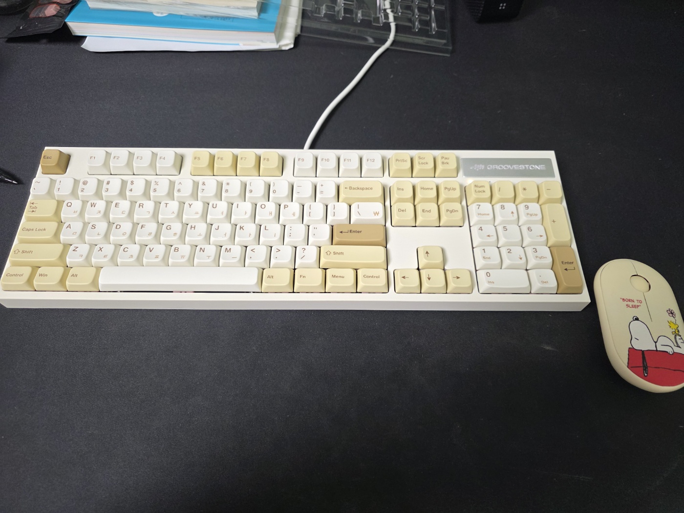 그루브스톤 gv10 인절미 저소음 코랄축 38g 처음 써보는 기계식 키보드