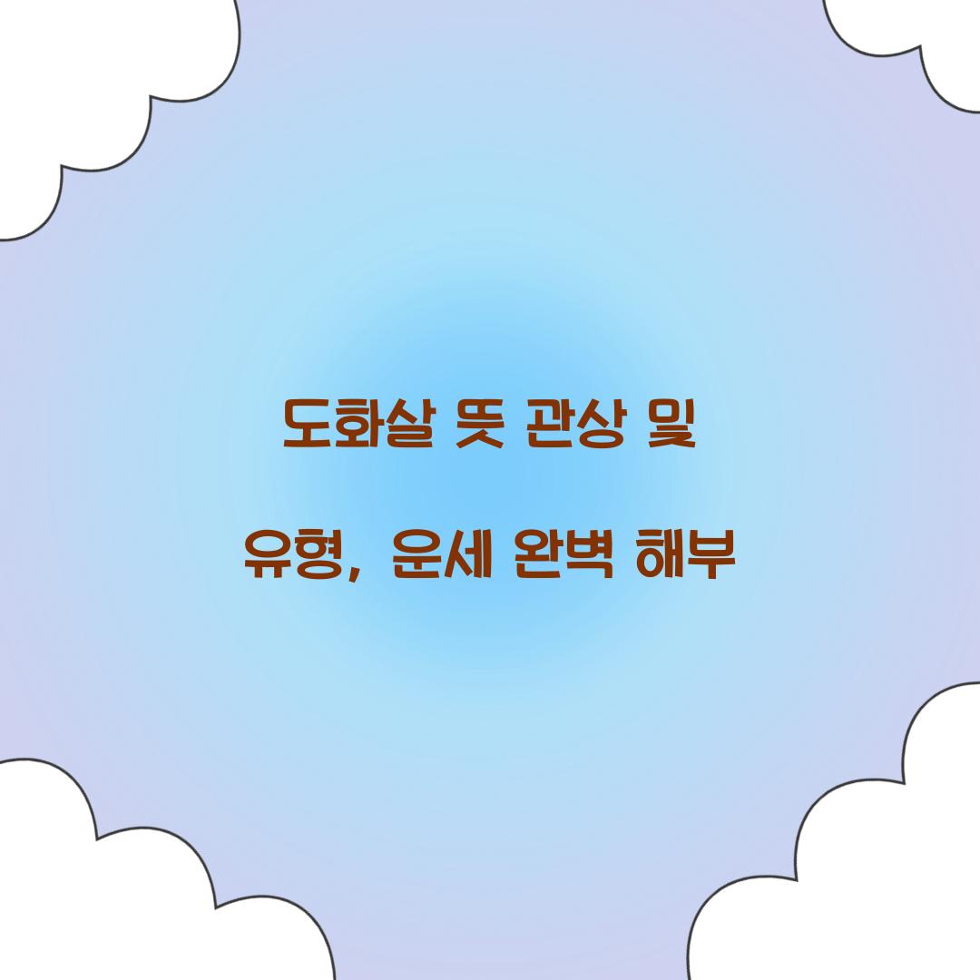 도화살 뜻 관상