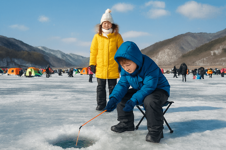 인제 빙어축제 겨울 체험, 얼음 위에서 즐기는 가족 눈꽃 맞이 여행