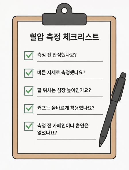 혈압 측정 체크리스트