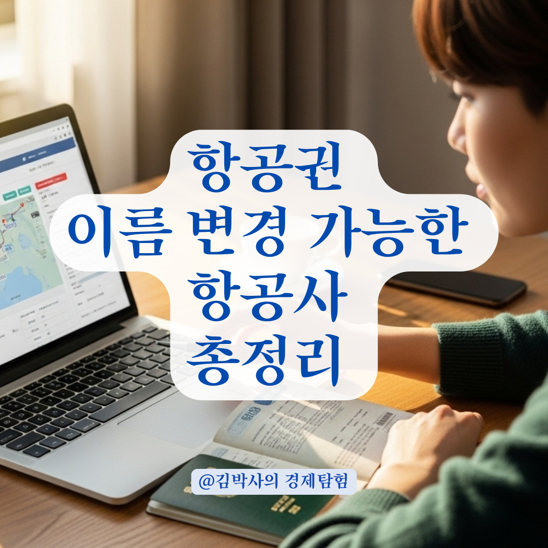 항공권 탑승자명 변경 가능한 항공사와 불가능한 경우 차이점 총정리.