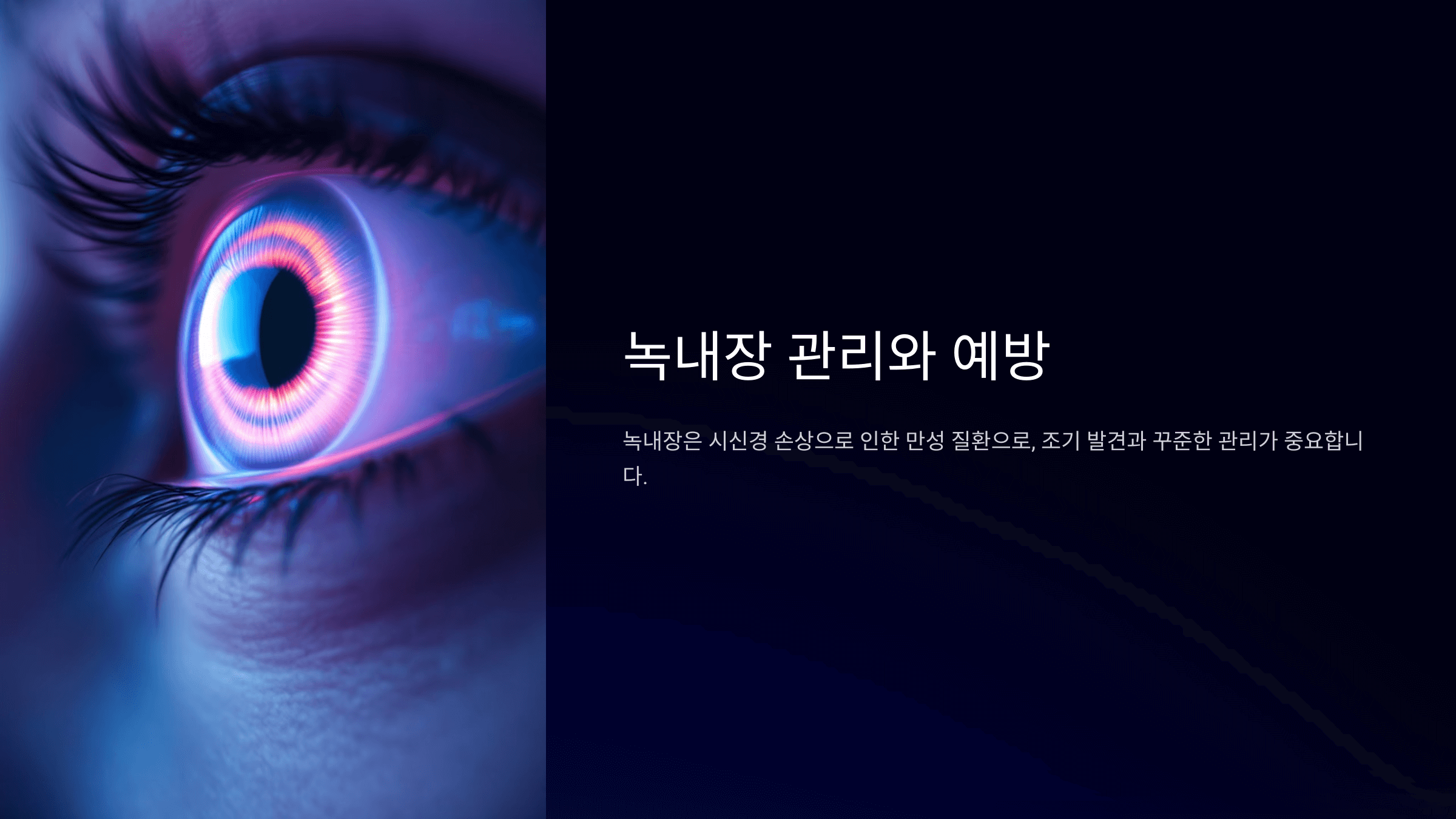 녹내장과 관련된 사진입니다.