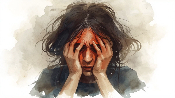 주변 사람들은 ENFP의 죄책감을 가볍게 볼 때가 많습니다. 평소 활기차고 밝은 모습이 강하게 보이기 때문입니다에 관한 그림입니다.