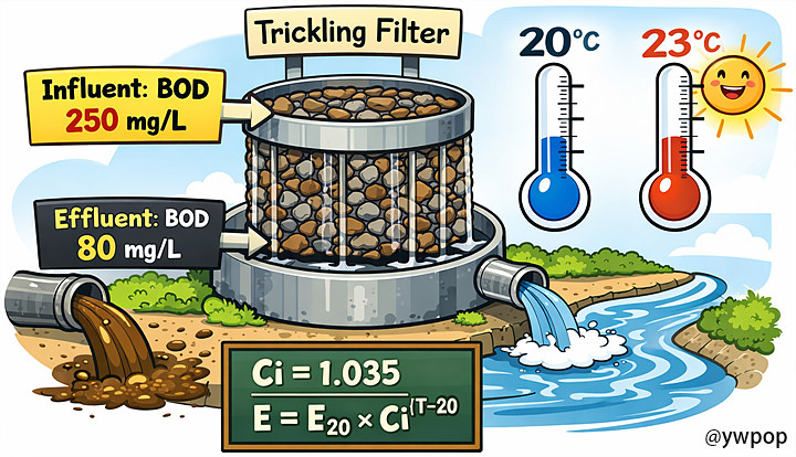 살수 여상법, trickling filters