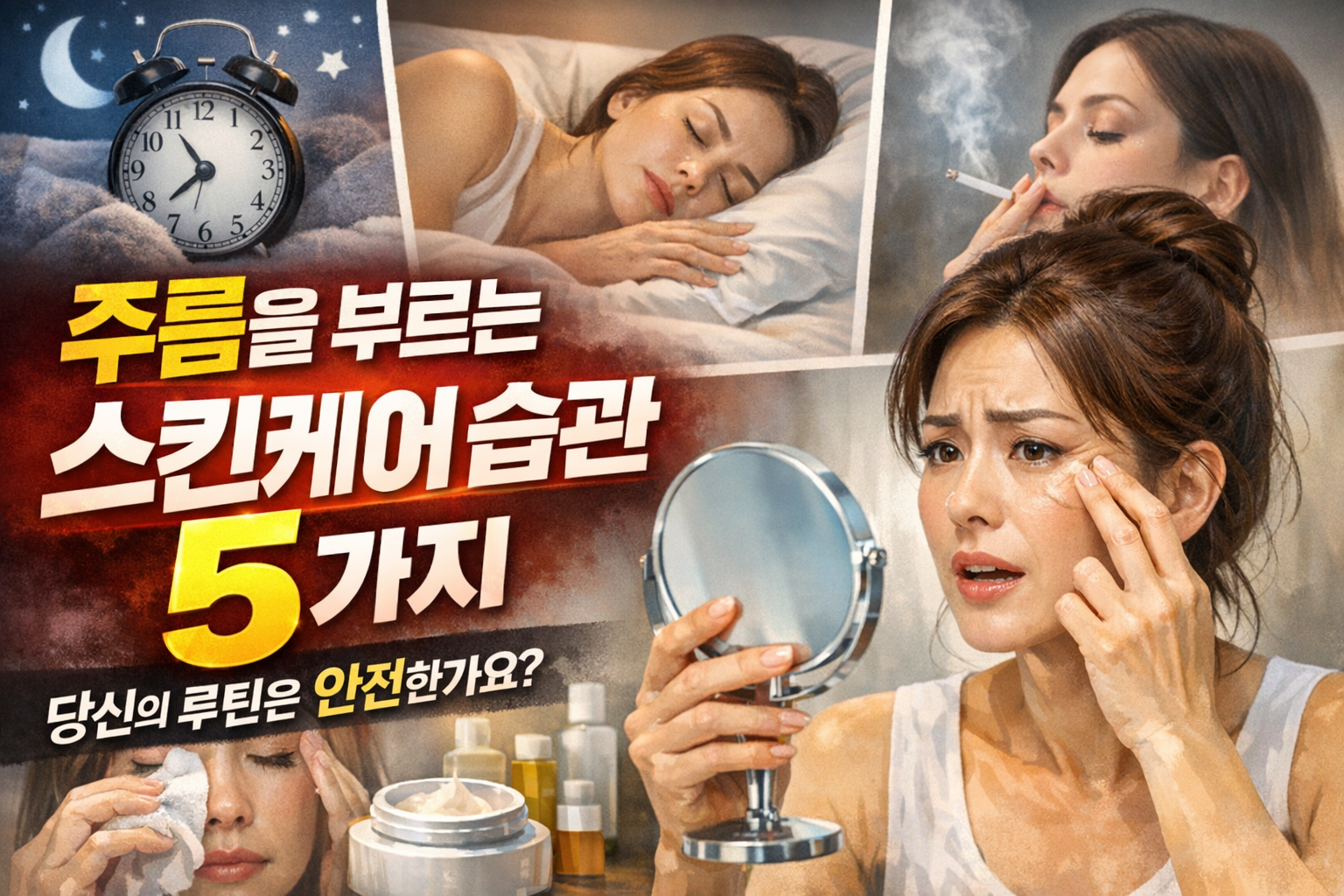 주름을 부르는 스킨케어 습관