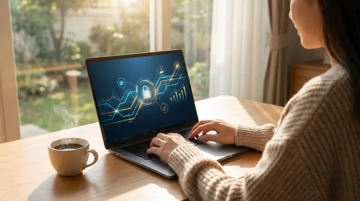 입금 지연 문제를 해결하고 안도감 있게 재테크 정보를 확인하는 모습