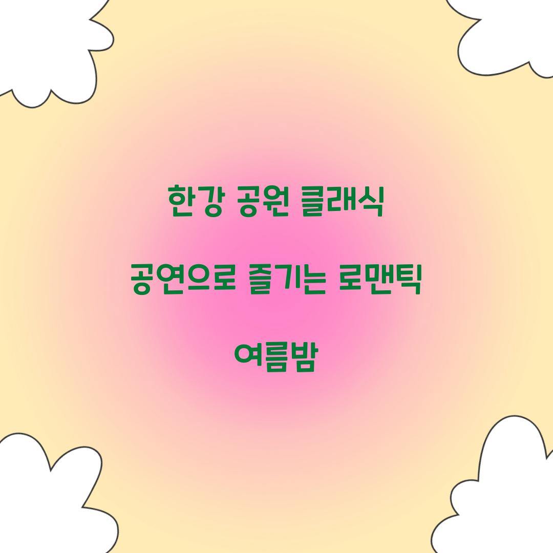 한강 공원 클래식 공연