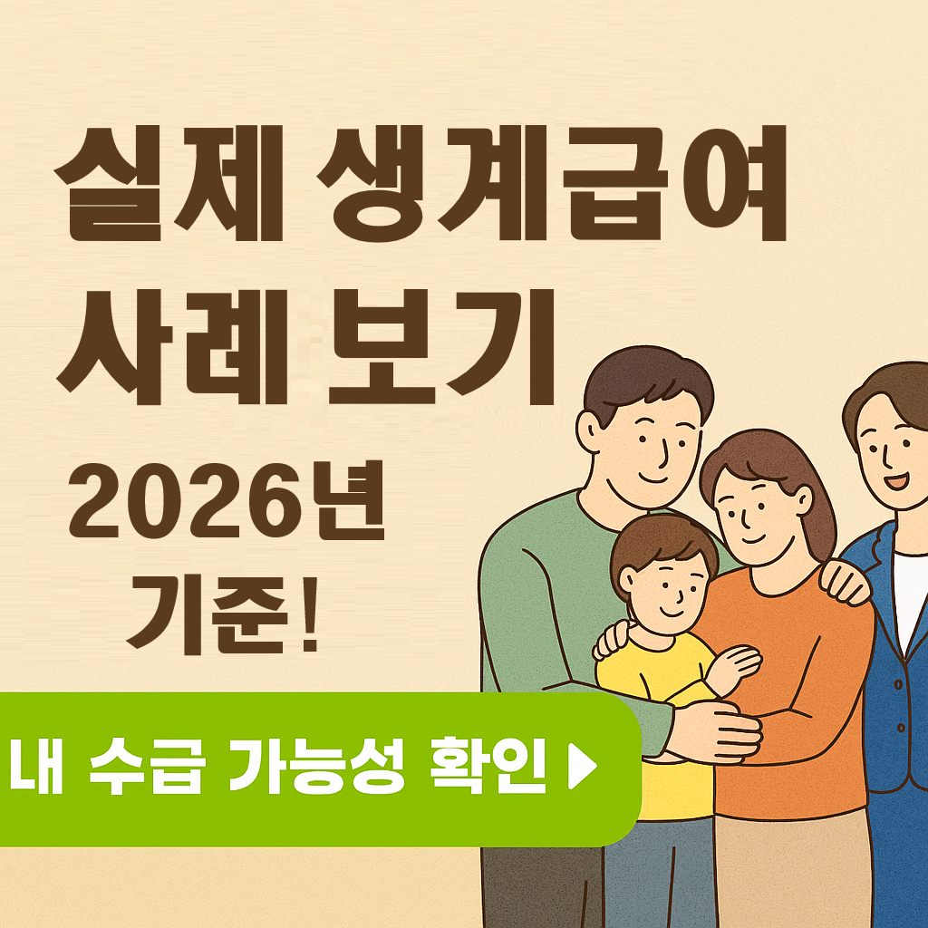 &ldquo;나도 받을 수 있을까?&rdquo; ❘ 실직&middot;질병&middot;한부모 가정 생계급여 실제 사례 공개