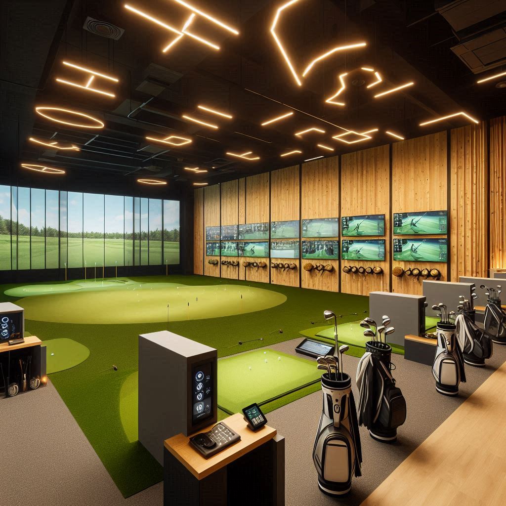 실내골프연습장 배경