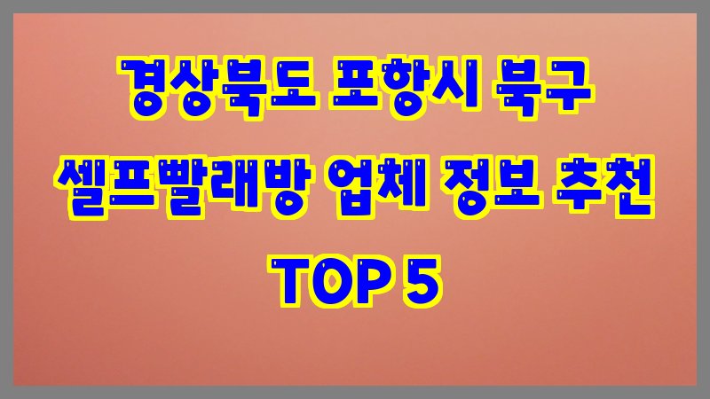 경상북도 포항시 북구 셀프빨래방