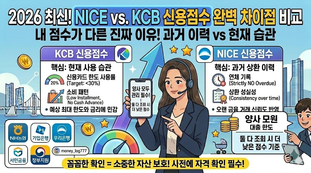 026년 NICE KCB 신용점수 빠르게 올리는 방법 완벽 가이드 메인 썸네일 이미지