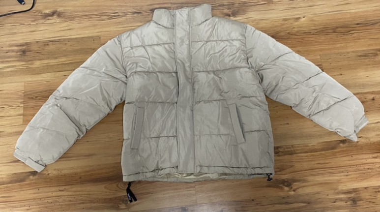 바스틱 세미 오버 푸퍼 숏패딩 베이지