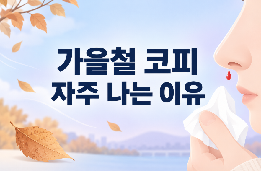 가을철 코피 자주 나는 이유, 건조한 코 점막이 보내는 위험 신호