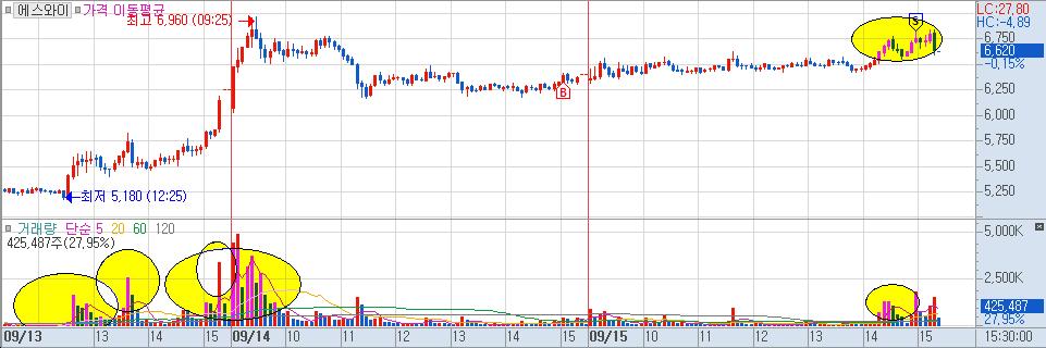 에스와이-5분-챠트