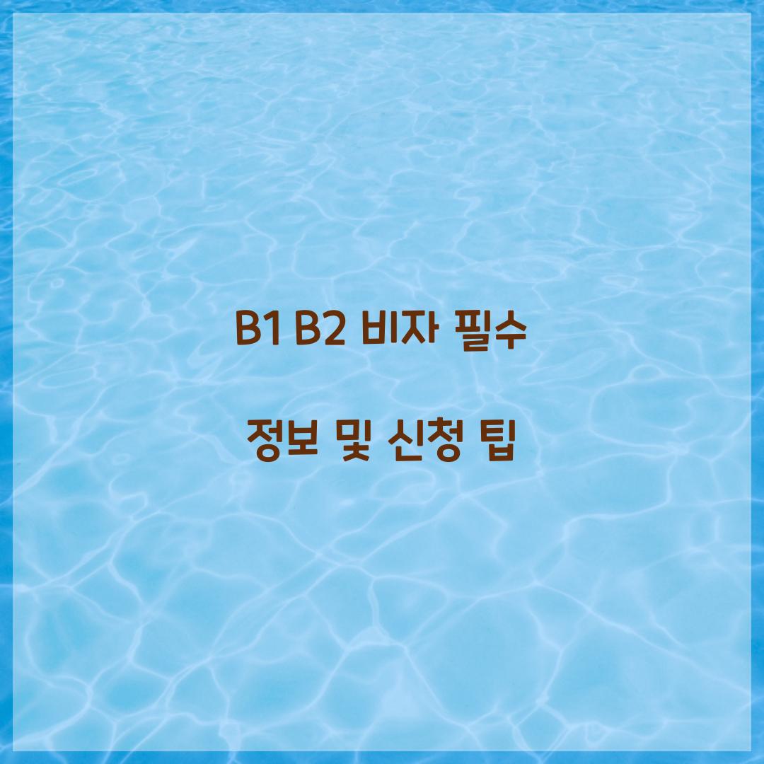 B1 B2 비자