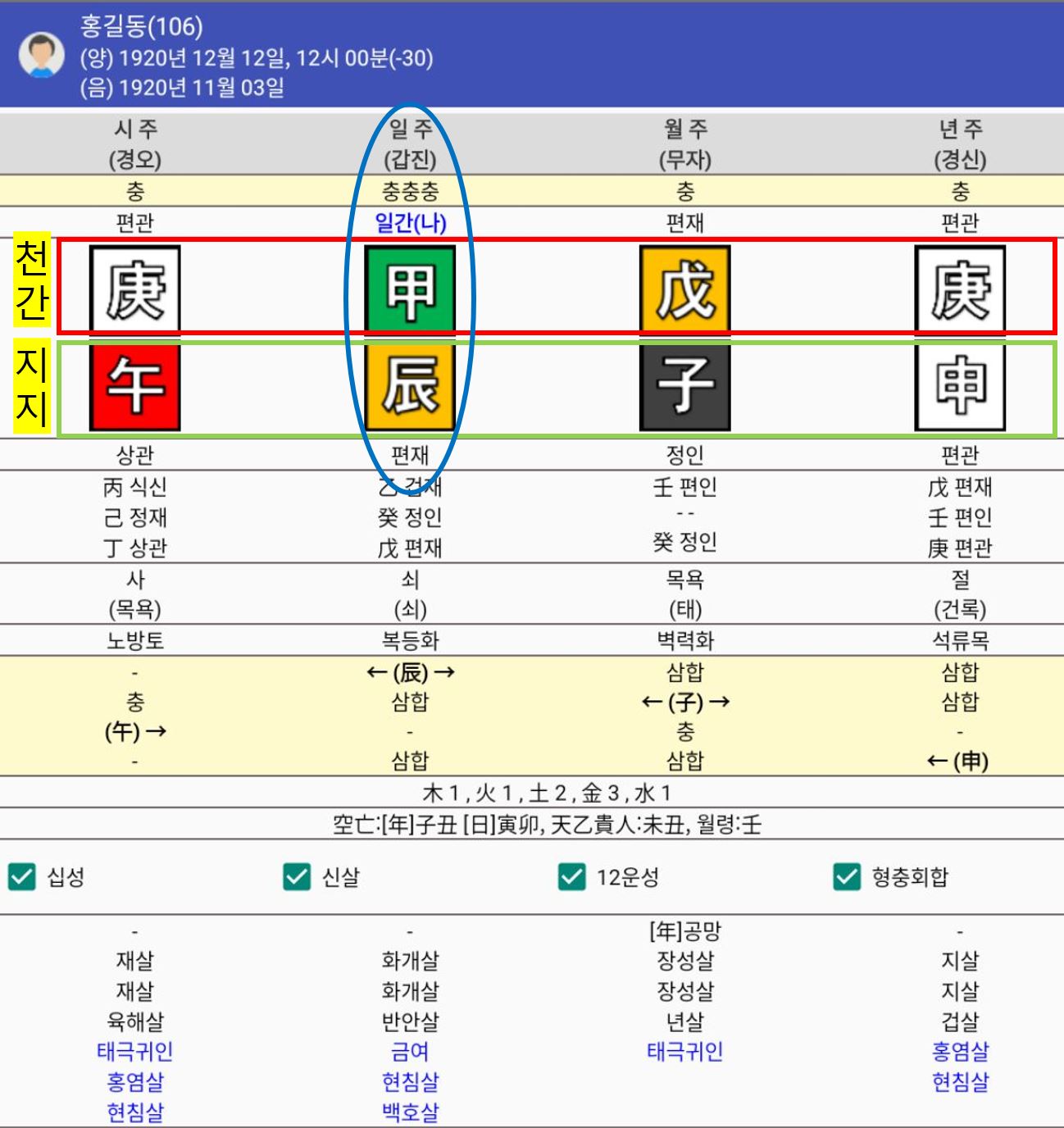 만세력 기본 구조