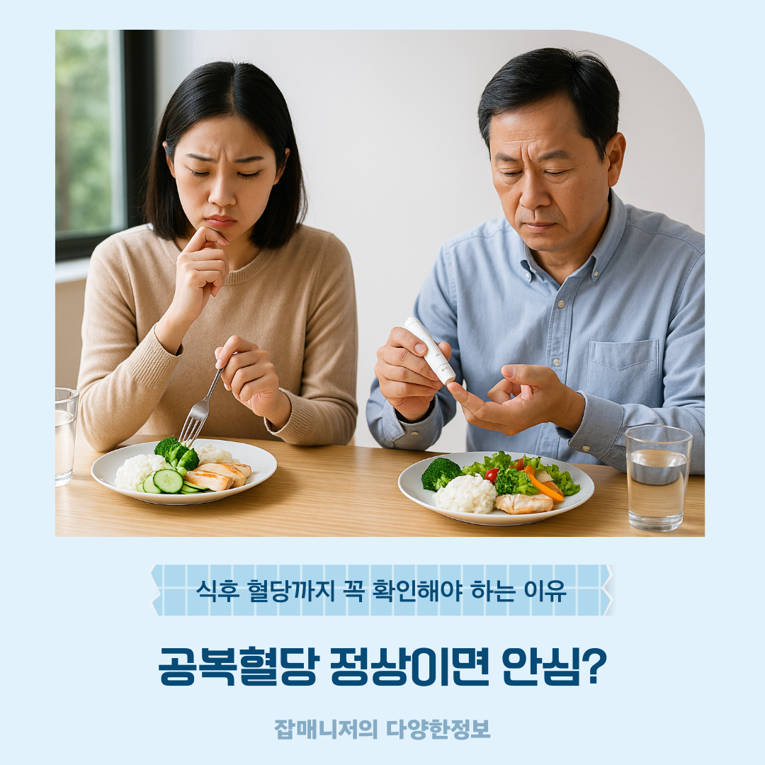 공복혈당 정상이면 안심? 식후 혈당까지 꼭 확인해야 하는 이유