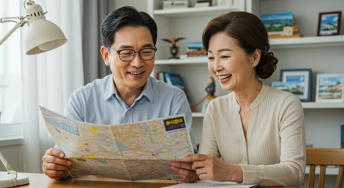 은퇴자 부부가 재테크 하는 이미지