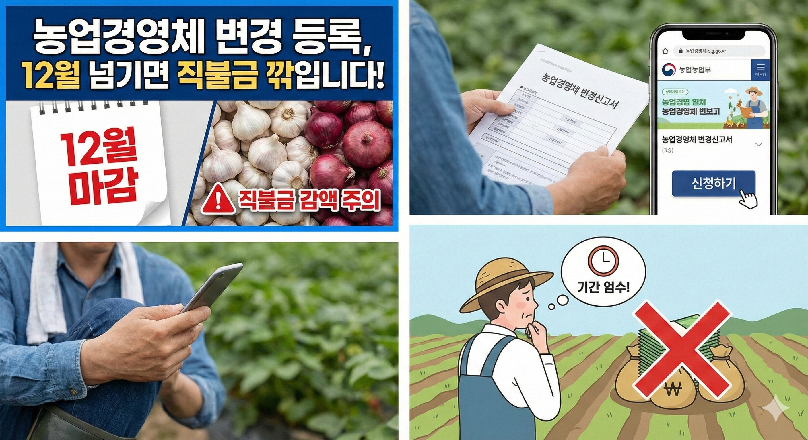 시골 부모님 농사지으신다면? '이것' 안 해서 과태료 물기 전에 확인해드리세요 (농업경영체 변경)