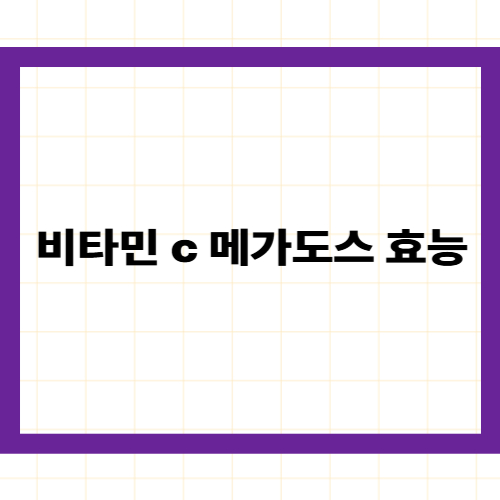 비타민 C 메가도스 효능 —
고용량 섭취의 과학적 근거와 실제 효과