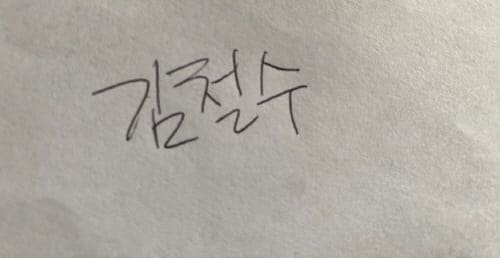김철수사인