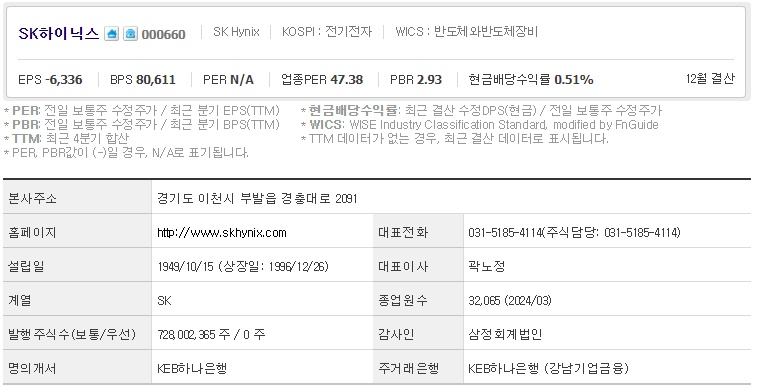 SK하이닉스 기업개요