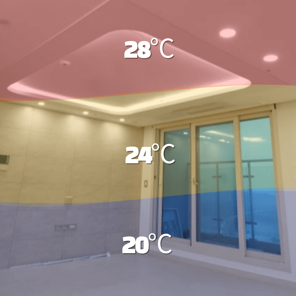 실링팬 없는 실내공기