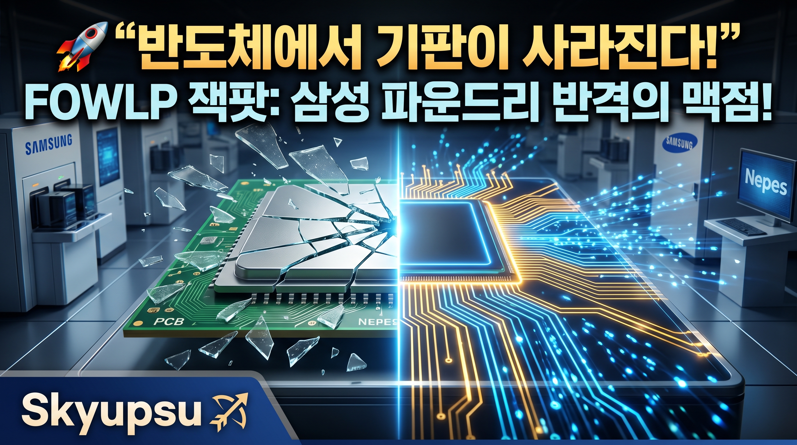 반도체에서 기판이 사라진다!" FOWLP 잭팟: 삼성 파운드리 반격의 맥점