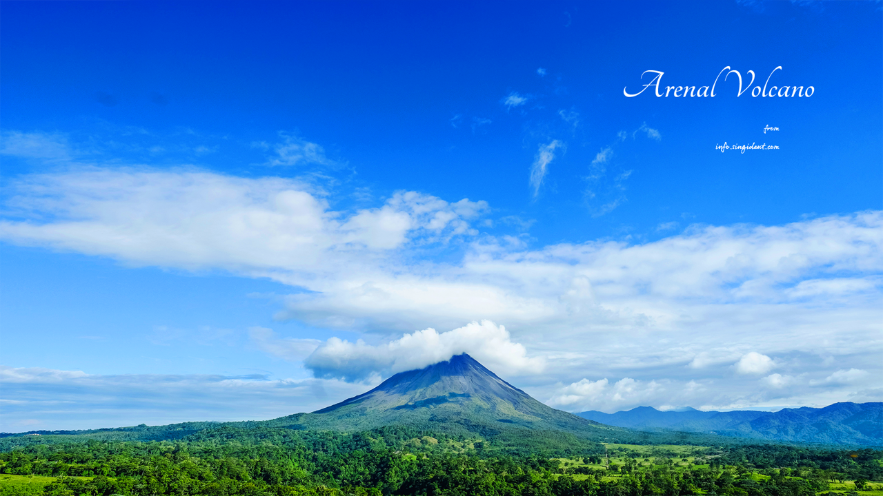 01 아레날화산과 푸른하늘 C - Arenal Volcano 코스타리카배경화면