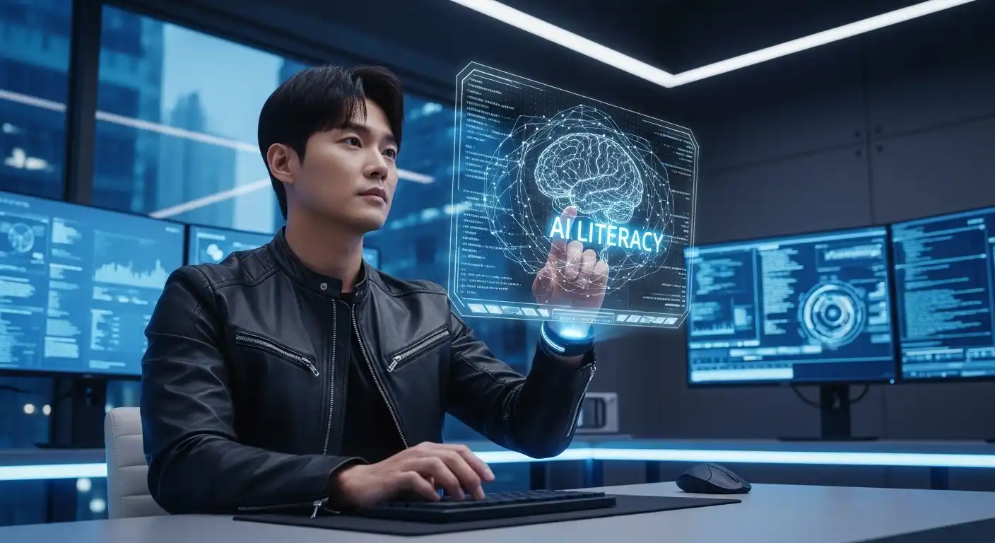 <img src="ai_literacy_empowers_self_development_in_digital_age.webp" alt="AI 문해력을 통해 자기계발하는 미래형 인간을 표현한 이미지 입니다">