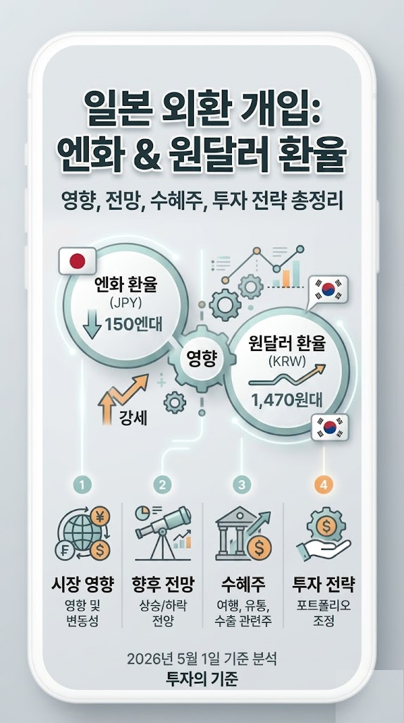 일본 정부 외환 환율 개입, 엔화 환율, 원달러 환율 영향 및 전망, 관련주, 수혜주 정보와 투자 전략 총정리