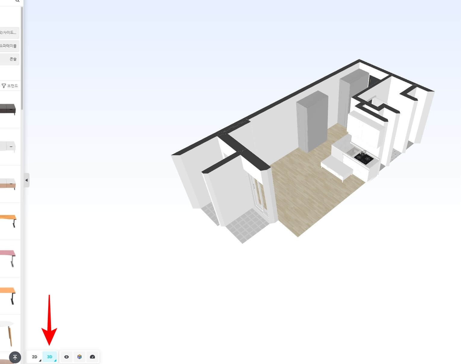 3D로 변환한 모습