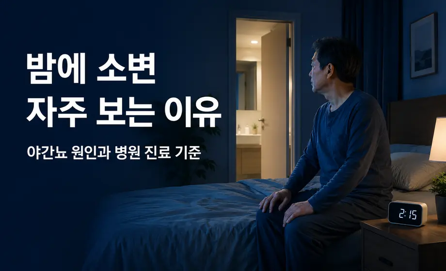 밤에 소변을 자주 보는 야간뇨의 원인과 병원 진료 기준