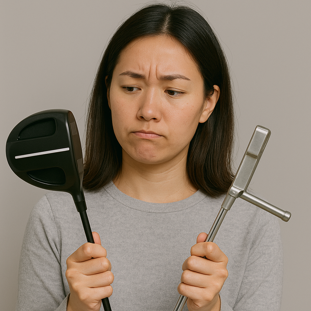 블레이드와 말렛중 고민중인 골퍼