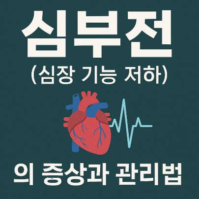 심부전(심장 기능 저하)의 증상과 관리법 사진
