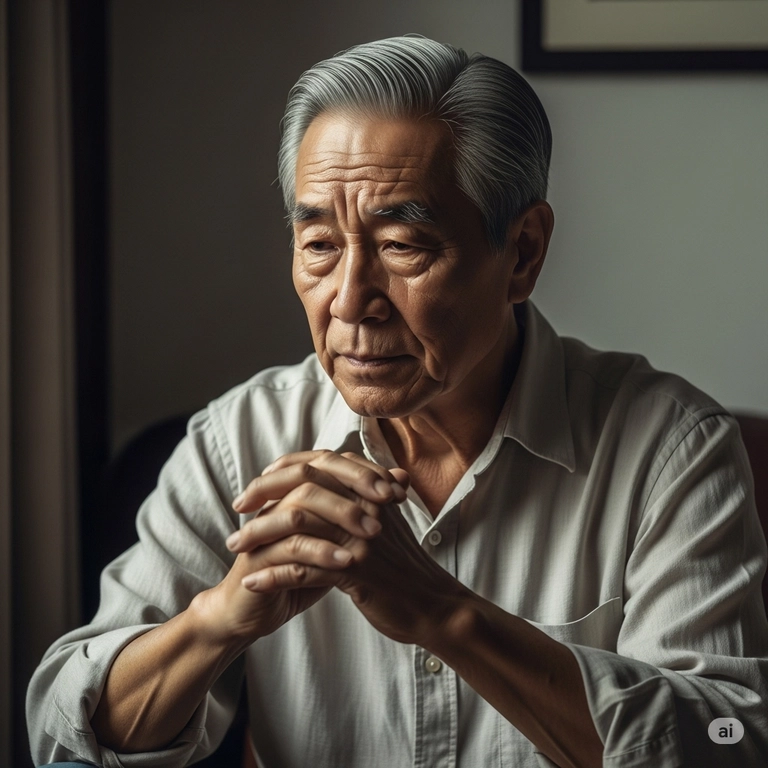 고민하는 시니어 남성