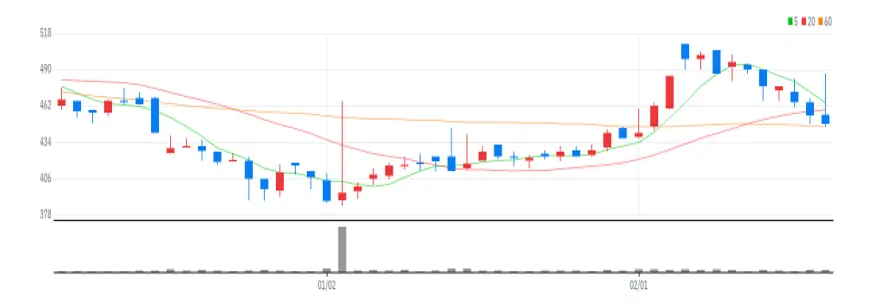 비케이홀딩스 차트