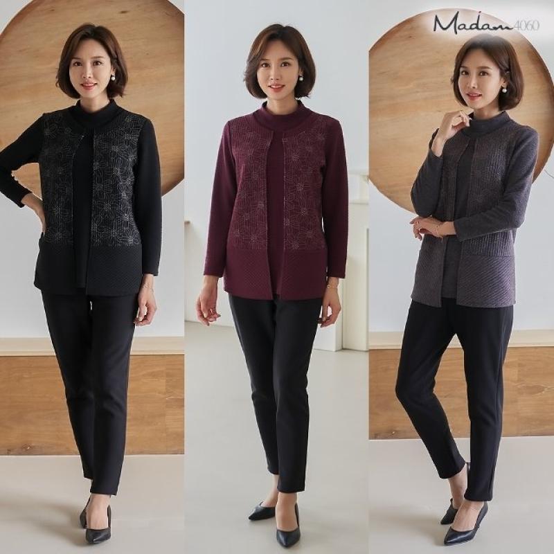 마담4060 22FW 날개블라우스 상하세트