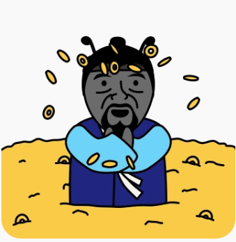 금화를-위로-던지는-모습